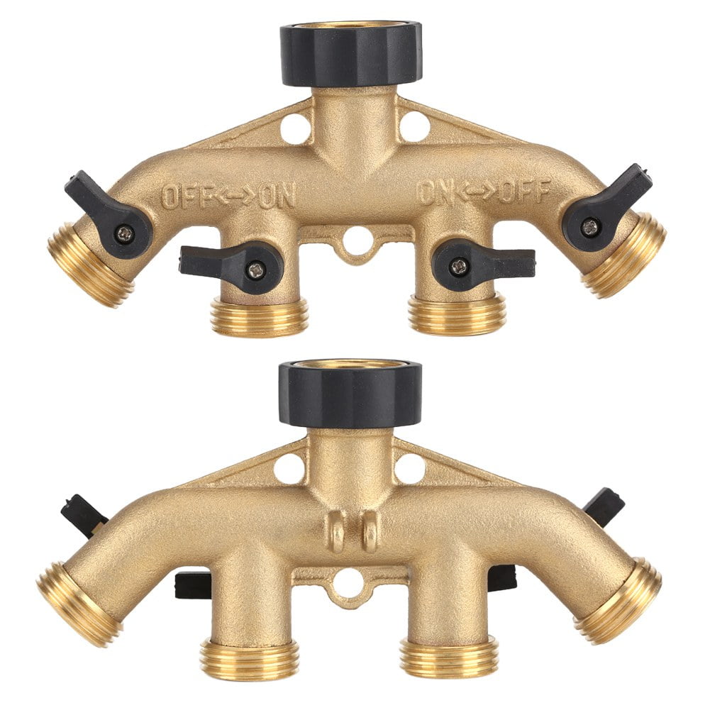 Rdeghly Connecteurs en laiton de robinet de tuyau de diviseur de valve à 2  voies de