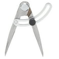 thumbnail image 1 of Leather Compass Wing Spacing Gauge Stainless Steel Woodworking Taper Measuring Tool 100mm, 1 of 10