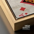 thumbnail image 4 of PixonSign Framed Canvas Print Wall Art Ace in Deck of Cards Pop Culture Toys Wood Panels Modern Art Modern Fun Multicolor Warm for Living Room, Bedroom, Office - 24"x36" Natural, 4 of 5