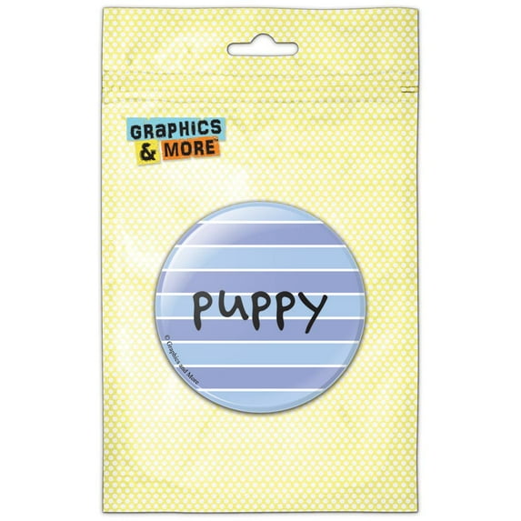 Puppy Refrigerator Button Magnet