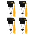 thumbnail image 1 of GAXIRE 4 mini mascotas decorativas para sombreros de graduación, doctorado y accesorios para muñecas., 1 of 6
