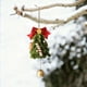thumbnail image 5 of Adornos De Terciopelo Guirnalda colgante de ratán con forma de árbol de Navidad y cascabeles para decorar la puerta en Navidad (1 unidad, 19 x 12 x 7 cm) [B] Rkxzt, 5 of 8