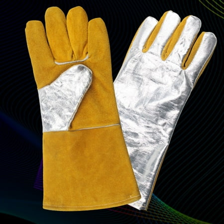 

1Pair Welding Gloves Heat Resistant BBQ/Oven/MIG/TIG Leather Welder Gloves