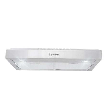 Cosmo COS-5U30 30 Inch Under Cabinet Range Hood w/ Push Control Stainless Steel