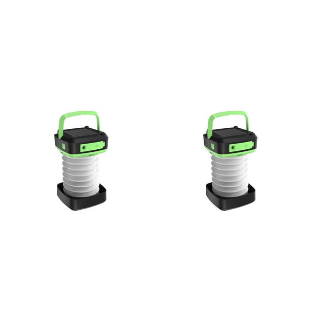 Toystoory Linterna alimentada por energía Solar, luz de Camping, 3 modos, tienda de carga USB regulable, lámpara de noche, herramienta de Verde 2piezas