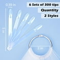 thumbnail image 2 of IBEQUEM 300-piece fan-shaped nail polish display samples, 2 styles of transparent nail color swatches with rings, for nail polish, salons, 2 of 9