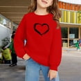 thumbnail image 5 of Mercatoo Girls' Sweatshirts Heart Graphic Oversized Crewneck Long Sleeve Casual Comfy School Aesthetic Outfits Kid Fall Winter Clothes, 5 of 7