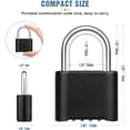 thumbnail image 2 of 4 Digit Combination Padlock, 1 Outdoor Locker Waterproof Combination Padlock, Zinc Alloy Combination Padlock, 2 of 5