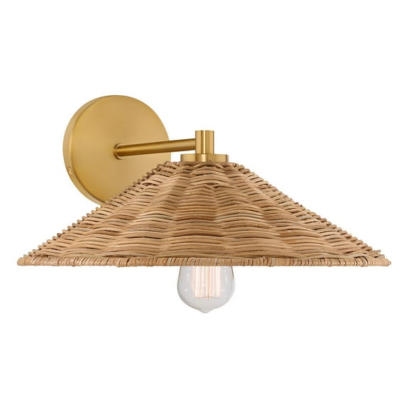 1-Light Wall Sconce in Natural Brass