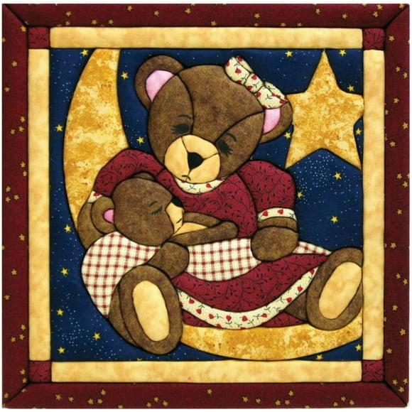 Quilt-Magic No Sew Wall Hanging Kit-Momma & Baby Bear