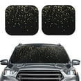 thumbnail image 2 of Fotbe Star Silver Glitter Juego de 2 Piezas de Parasoles para Parabrisas | Bloqueador Solar para Auto | Accesorios Plegables para Protección Solar Interior-Small, 2 of 6