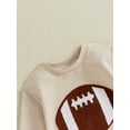 thumbnail image 5 of Musuos Baby Boy Fall Romper 3M 6M 12M 18M Football Embroidered Long Sleeve Round Neck Jumpsuits for Daily Casual, 5 of 9