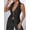 Black Gray, variant on Women's Slim Fit Short Denim Vest with V-Neck and Tie Front - Soft Washed Cotton, Spring and Summer Casual