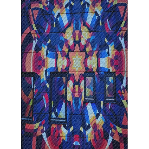 Ahgly Company Machine Washable Indoor Rectangle Transitional Very Peri Purple Area Rugs, 2' x 3'