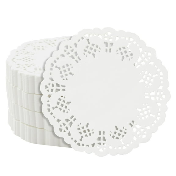 Juvale Paper Doilies - 4-Inch White, 1000 Pack - Round Placemats & Disposable Paper Placemats with Lace Design for Desserts, Cakes & Table Decor