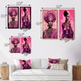 thumbnail image 4 of Designart "Pink Magenta Retro Glam Fashion Model" African American Woman Framed Wall Art Set Of 2 - Glam Pink Framed Wall Art Set Of 2, 4 of 6