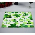 thumbnail image 2 of YUSDECOR Watercolour Shamrocks Day Kitchen Dining Table Mats Placemats Size 12x18 Inches, Set of 2 Pieces, 2 of 2