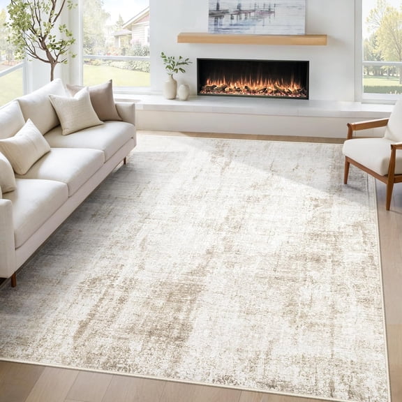 8x10 Area Rug for Living Room: Washable Abstract Soft Rugs Non Slip Modern Stain Resistant Low Pile Carpet for Dining Room Bedroom Nursery Office