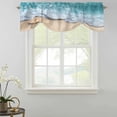 thumbnail image 2 of Summer Starfish Tie Up Window Valance Coastal Beach Ocean Nautical Tie-up Valance for Kitchen Windows Adjustable Small Curtain Balloon Shades for Kitchen Bathroom Cafe 54x18inch, 2 of 9