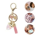 thumbnail image 3 of Unique Bargains 1 Pc Fashion Keychain Strawberry Butterfly Flower Tassel Handbag Charm Bag Accessories Transparent Pink, 3 of 5