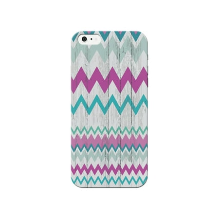 Turqouise Pink Chevron Stripe Pattern Wood Print Design Phone Case for the Apple Iphone 5 / 5s - Fashion Back