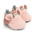 thumbnail image 1 of Newborn Baby Booties Faux Fur Cute Sheep Shape Non-Slip Soft Sole Crib Shoes, 1 of 4