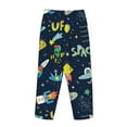 thumbnail image 5 of Xecao Funny Spaceships Women's Straight Lounge Pajama Pants: The Epitome of Relaxed Sleepwear, 5 of 9