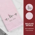 thumbnail image 3 of REGALWOVEN Pure Cotton Embroidered Floral Hand Towels for Bathroom, 2 Pack Soft Absorbent Decorative Towels for Home Decor Red 29" x 13", 3 of 7