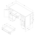 thumbnail image 4 of South Shore Artwork Craft Table with Storage - Large Work Surface - Multiple Storage Spaces, in Pure White, 4 of 9