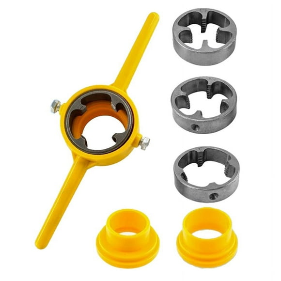 1PCS Plastic Pipe Thread Die Kit, of Water Pipe Die Plastic Pipe Die Tap Wrench Set, PVC Pipe Threader Plumbing Tool