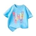 thumbnail image 5 of RMGVDSD Girls Short Sleeve Graphic T-Shirt Fashionable Casual Summer Tee Shirts for Kids Stylish Everyday T Shirt Tops 10-12 Years, 5 of 5