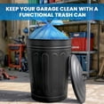 thumbnail image 3 of Plexon Metal Trash Can with Lid 13 Gallon, Decorative Outdoor Trash Can Heavy Duty Galvanized Metal Bucket with Lid for Garage Workshop Storage Farmhouse, Black, 3 of 9