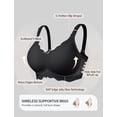 thumbnail image 5 of OEAK Women's Jelly Bra, No Underwire Scalloped Push Up, Buttery Soft T-shirt Seamless Full Coverage Convertible Everyday Bra, Sizes S to 3XL, 5 of 6