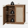 thumbnail image 5 of Hommpa Sideboard Buffet Cabinet Rattan Kitchen Storage Organizer Boho Farmhouse Accent Cabinets TV Console for Living Dining Room Coffee Bar for Party Holiday Festival Christmas Gift, Brown, 5 of 13