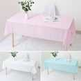 thumbnail image 1 of Hicess 2Pcs Tablecloth Disposable Waterproof Rectangle Plastic Holiday Party Table Cover Decor Party Supplies, 1 of 8