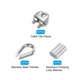 thumbnail image 3 of Uxcell 6 Pcs Abrazadera de Clip de Cable M3 6 Pcs 1/8" Anillo de Acero Inoxidable 6 Pcs 1/8" Manguito de Aluminio para Engaste, 3 of 6