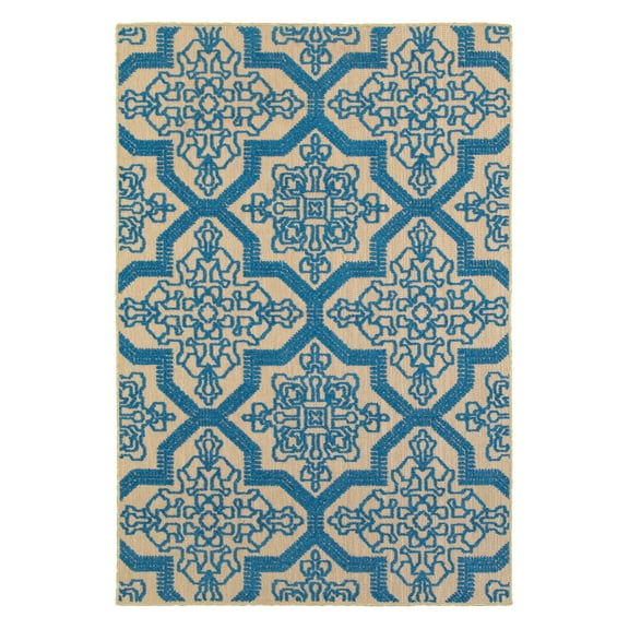 Avalon Home Catalina Fretwork Indoor/Outdoor Mixed Pile Area Rug
