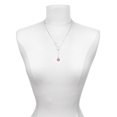 thumbnail image 3 of Delight Jewelry Silvertone Small Sparkle Pink AB Softball Silver tone Elegant Infinity Lariat Necklace, 3 of 4