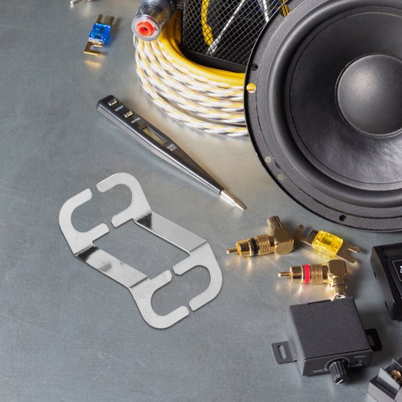 PTOOTP 2Pares Conectores De Caja Para En Metal Plateado Con Curvado Para Uso En Audio