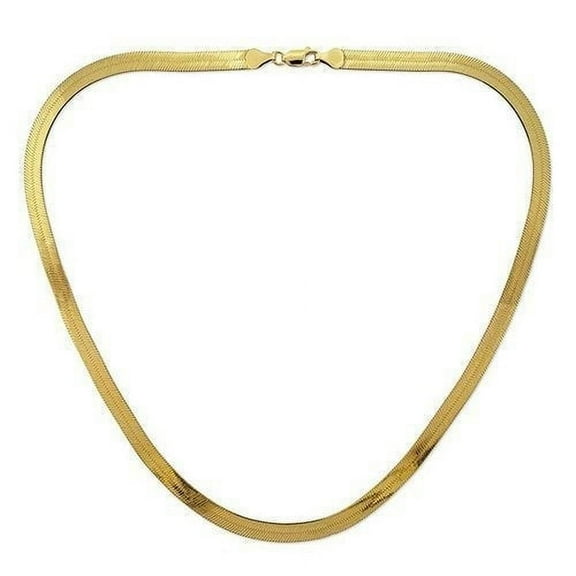 14K Yellow Gold Plated Herringbone Necklace 20â€