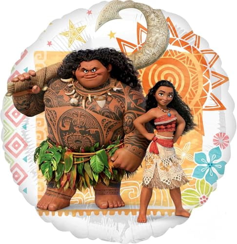 Moana's Birthday Party Supplies 7pc Foil Balloon Bouquet Decorations