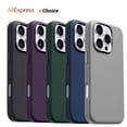 thumbnail image 2 of Original Leather With Magsafe Case For iPhone 16 Pro Max 16 Plus Case Wireless Charging Magnetic Cover 16Pro With Box Blue For iPhone 16, 2 of 6