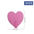 thumbnail image 5 of FRCOLOR 10pcs Purple Self Adhesive Heart Hooks for Home Use Iron Material No Drill Wall Hooks, 5 of 9