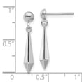 thumbnail image 4 of 14K White Gold Polished Post Dangle Earrings, 4 of 4