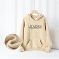 thumbnail image 2 of Wuxian Toddler Baby Boy Girl Sweatshirts Hoodie Long Sleeve Pullover Hooded Sweatshirt Kids Boy Girl Letter Printed Sports Tops Fall Winter Streetwear,Beige,5-6 Years, 2 of 9