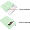 thumbnail image 5 of Mosiso Polyester Vertical Style Water Repellent Laptop Sleeve Case Bag Cover with Pocket for 15-15.6 inch Notebook, MacBook Pro 16 inch M4 M3 M2 M1 2024-2019, Tea Green, 5 of 5