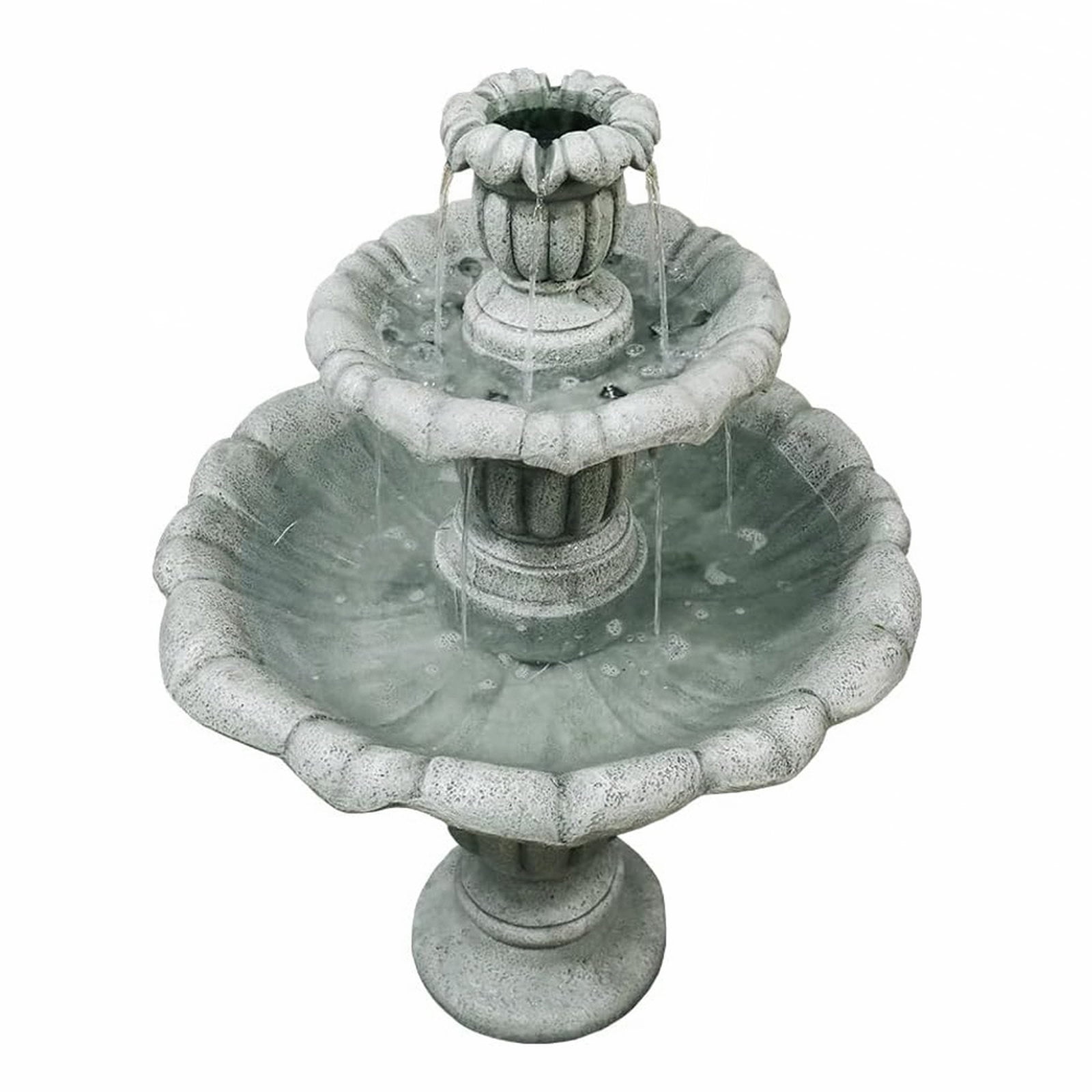 Hamiedun 35'' H 3-Tier Outdoor Water Fountain - With Submersible Electric Pump- Garden Cascading Waterfall for Yard Patio Lawn Home Decor