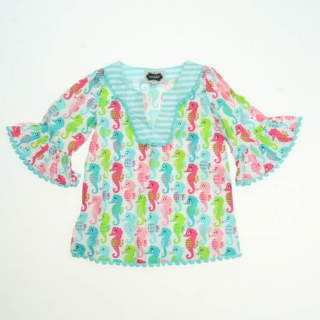 

Pre-owned Mudpie Girls Blue | Green | Pink Dress size: 9-12 Months