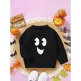 thumbnail image 5 of Toddler Baby Boys Girls Halloween Sweaters Pumpkin Face Long Sleeve Ribbed Knitted Pullover Fall Winter Clothes, 5 of 7