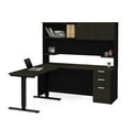 thumbnail image 5 of Bestar Pro-Concept Plus Adjustable Height L-Shaped Desk with Hutch and Optional Keyboard Shelf, 5 of 9